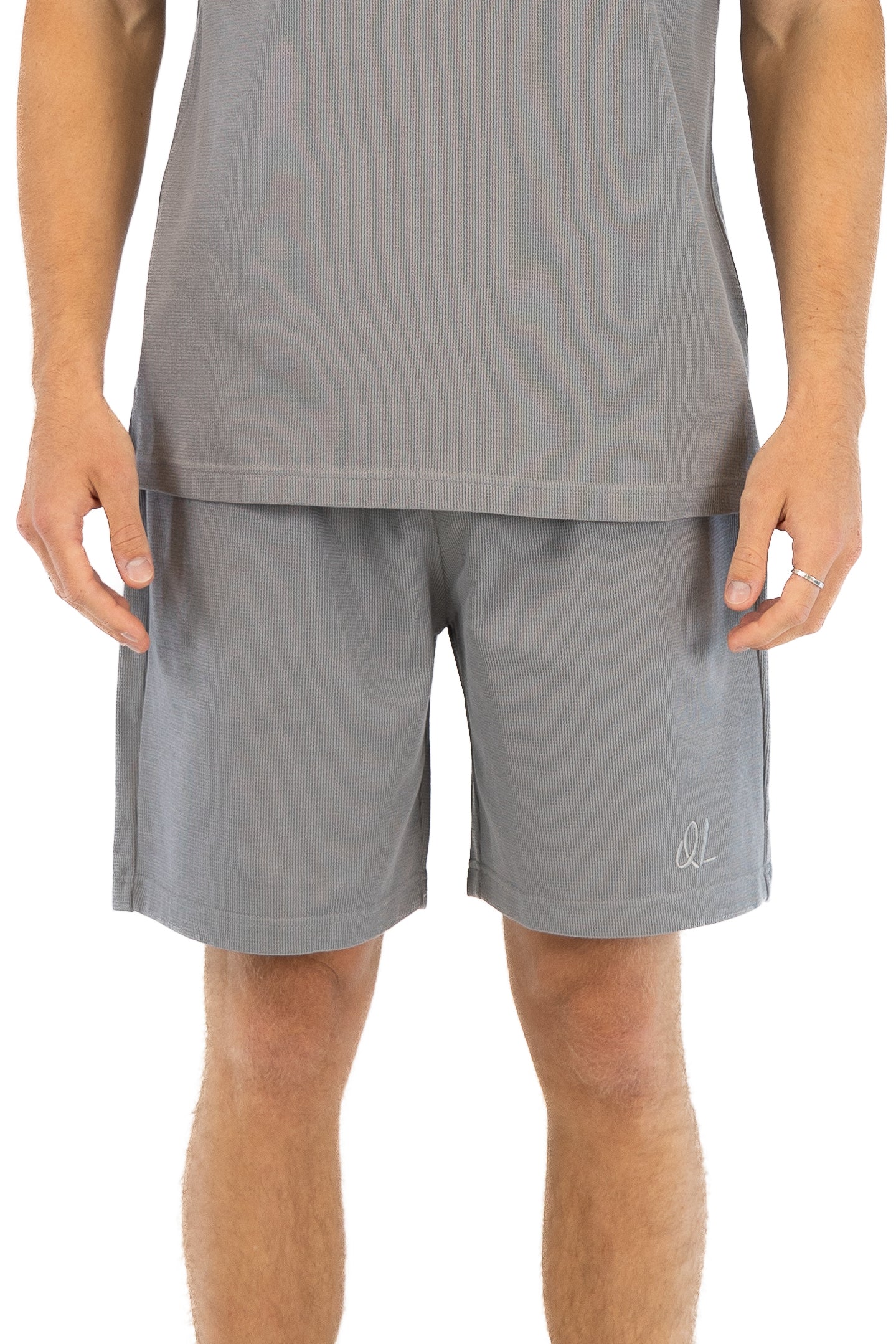 RIPPED SHORTS SUMMER GRAU