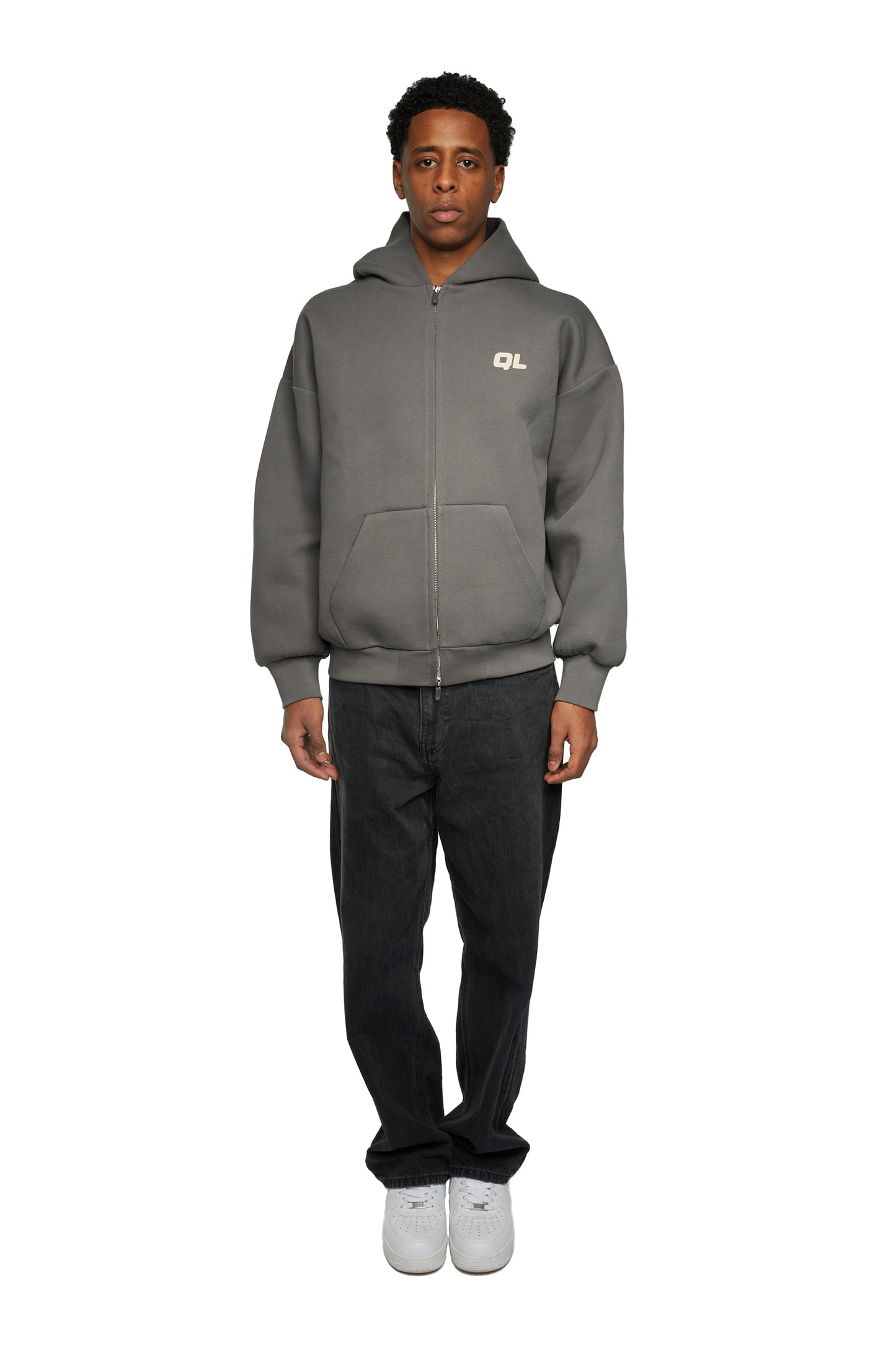 ZIP-HOODIE GRAPHITE-GREY