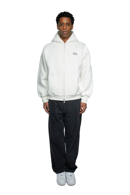 ZIP-HOODIE POLAR-WHITE